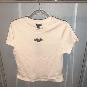 True Religion Winter White Baby Tee NWT